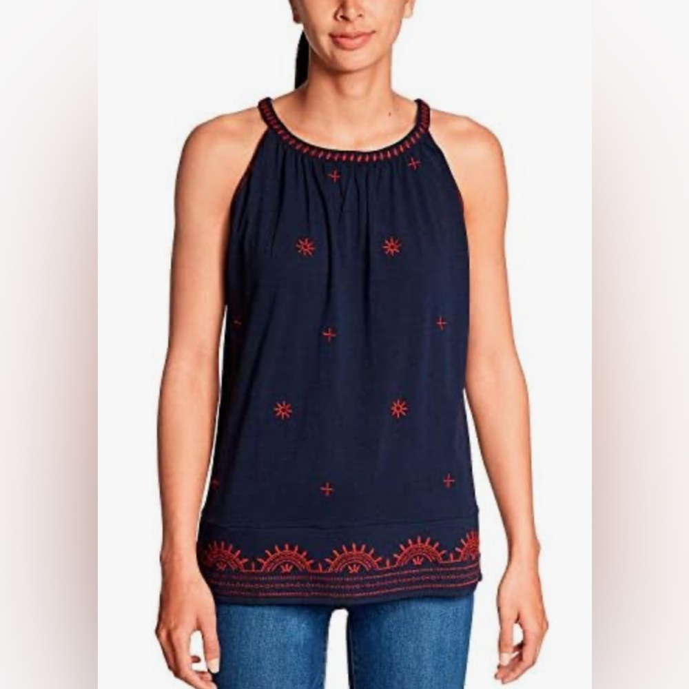 Eddie Bauer Embroidered Sleeveless Tank Top - XS